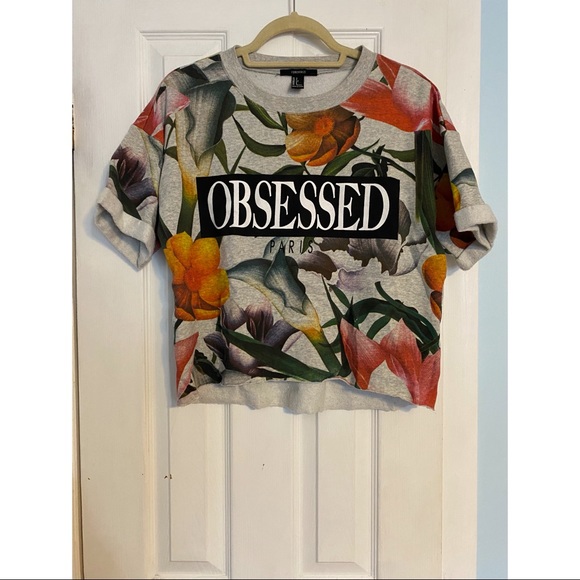 “Obsessed” Cropped Light Sweater | Size S - Picture 1 of 2